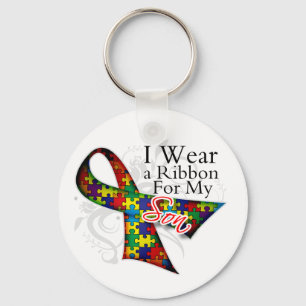 Chaveiro Eu visto uma fita para meu filho - consciência do