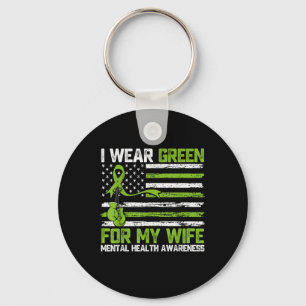Chaveiro Eu Visto Verde Para A Minha Mulher Sensibilização