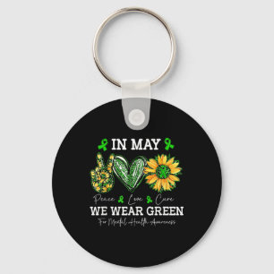 Chaveiro Eu Visto Verde Para Uma Borboleta De Sensibilizaçã