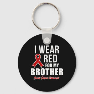 Chaveiro Eu Visto Vermelho Para Meu Irmão Cancer Sanguíneo