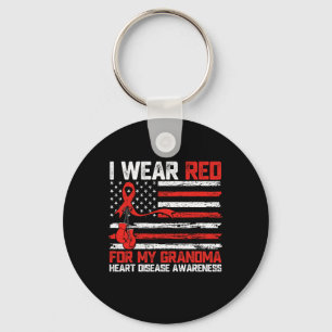 Chaveiro Eu Visto Vermelho Para Minha Vovó Sensibilização P