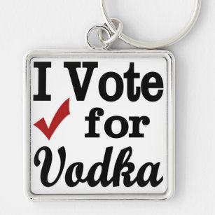 Chaveiro Eu voto em Vodka