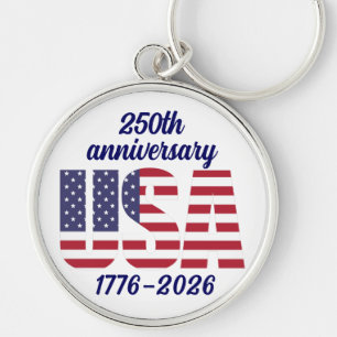 Chaveiro EUA 250º Aniversário Semiquincentenário 1776–2026