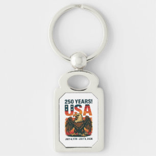 Chaveiro EUA 250 Anos - Águia Bald Patriótica 4 de julho de