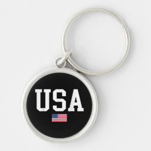 Chaveiro EUA Bandeira Patriótica Americana Para Homens Meni