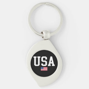 Chaveiro EUA Bandeira Patriótica Americana Para Homens Meni