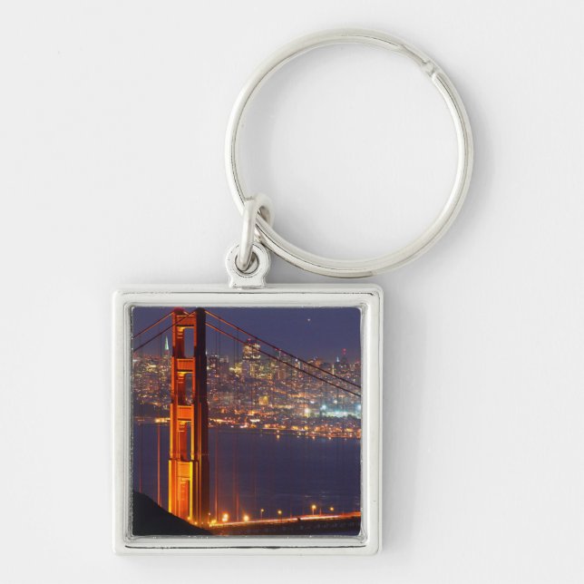Chaveiro EUA, Califórnia. Golden Gate Bridge à Noite (Frente)