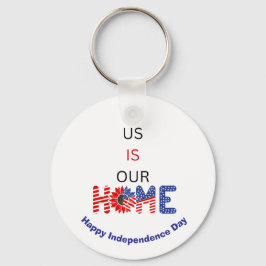 Chaveiro "EUA é o nosso lar" Patriótico Personalizado
