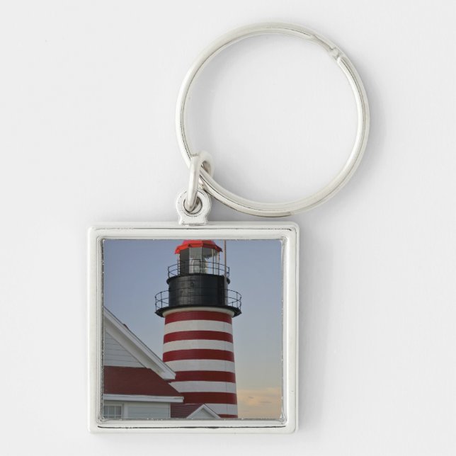 Chaveiro EUA, Maine, Lubec. Farol de West Quoddy Head, (Frente)