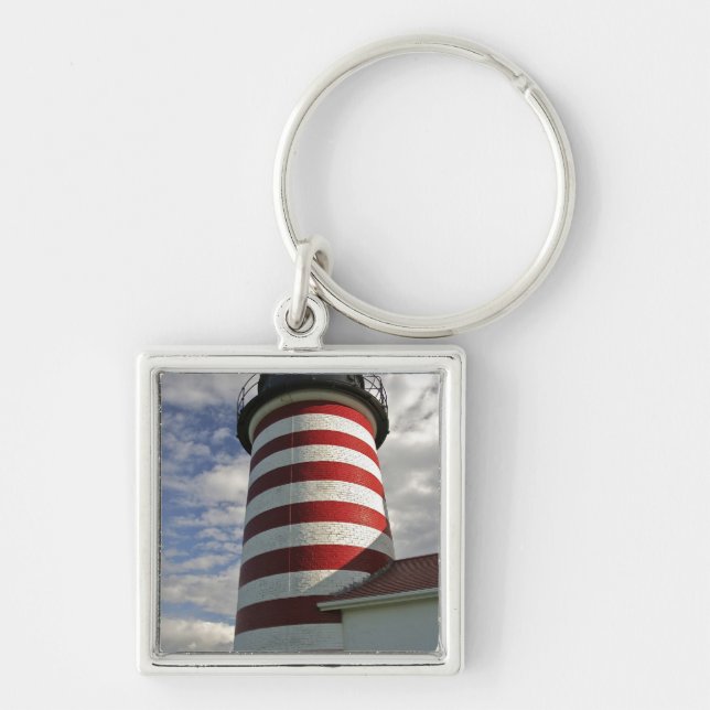Chaveiro EUA, Maine, Lubec. Farol West Quoddy Head (Frente)