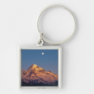 Chaveiro EUA, Oregon, Mt Hood. O pôr do sol cria alpenglow