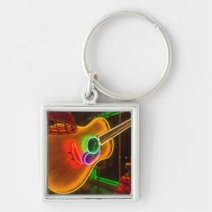 Chaveiro EUA, Texas, Austin. Guitarra Neon em Blackmail