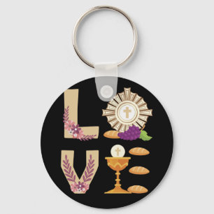 Chaveiro Eucharis Católico 1rua Comunhão Sagrado para Menin