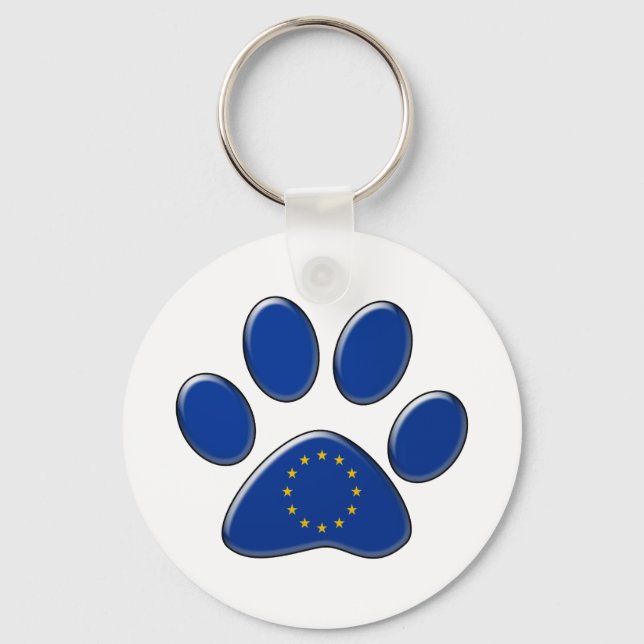 Chaveiro European patriotic cat (Frente)