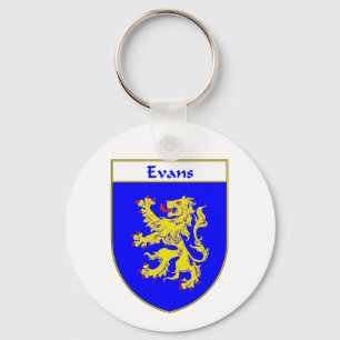 Chaveiro Evans Casaco de Armas/Crest Familiar (País de Gale