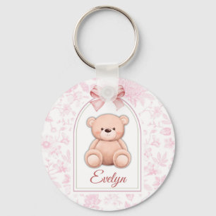 Chaveiro Evelyn   Design de Enfermeiro de Urso Rosa Persona