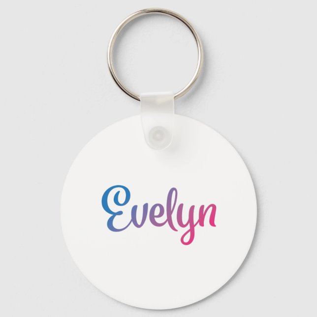 Chaveiro Evelyn Na moda Cursive (Frente)