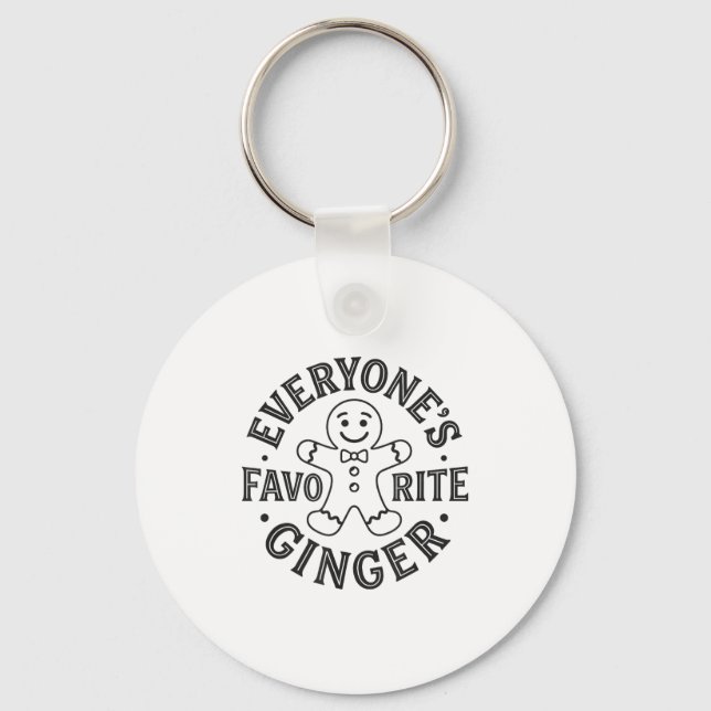 Chaveiro Everyone's Favorite Ginger T Funny Gingerbread Man (Frente)