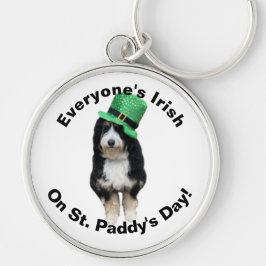 Chaveiro Everyone's Irish on St Paddy's Day cute dog photo