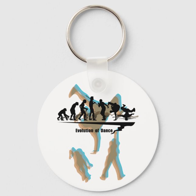 Chaveiro Evolução da dança (Frente)