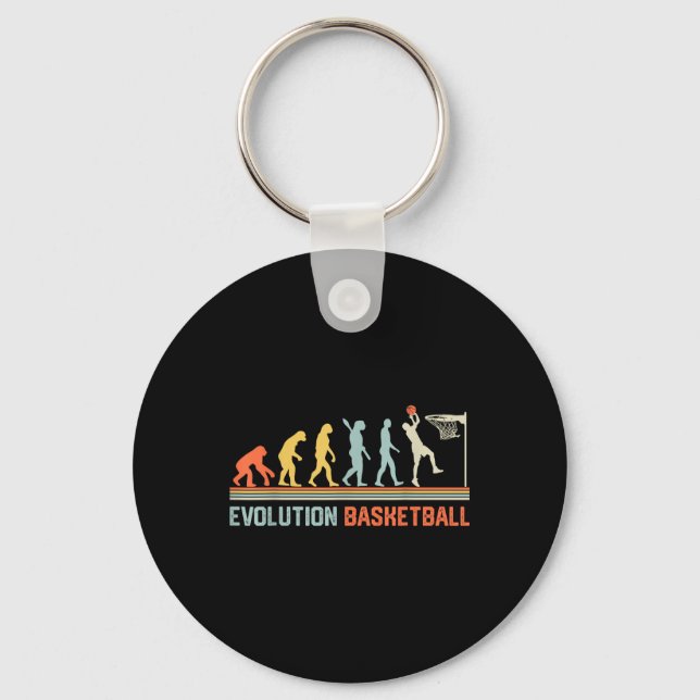 Chaveiro Evolução do Basquete - Jogadores de Basquete Jogam (Frente)