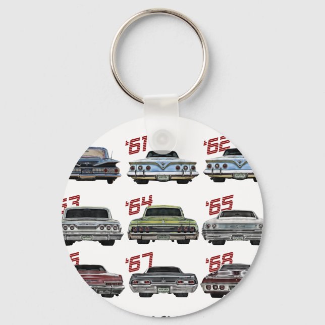 Chaveiro Evolution of the 60s Impala,1960,Hot Rod,Muscle Ca (Frente)