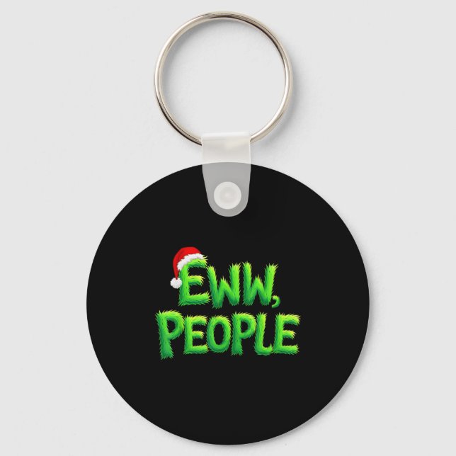 Chaveiro Eww People Santa Hat Funny Christmas Mens Womens K (Frente)
