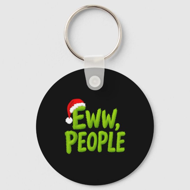 Chaveiro Eww People Santa Hat Funny Christmas Mens Womens K (Frente)