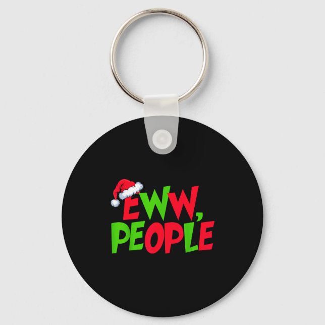 Chaveiro Eww People Santa Hat Funny Christmas Mens Womens K (Frente)