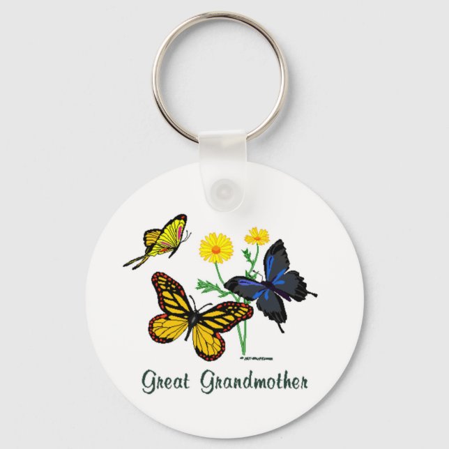 Chaveiro Excelente Avó Borboletas (Frente)