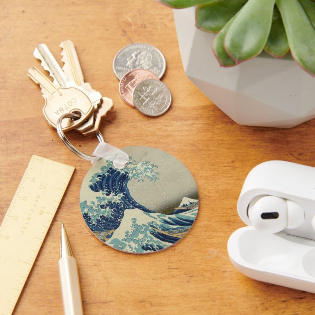 Chaveiro Excelente da costa de Kanagawa por Hokusai (Mesa)