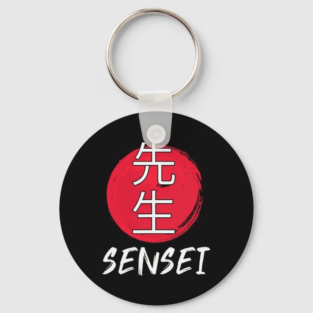 Chaveiro Excelente Karate Sensei Desenho de Combate Japonês (Frente)