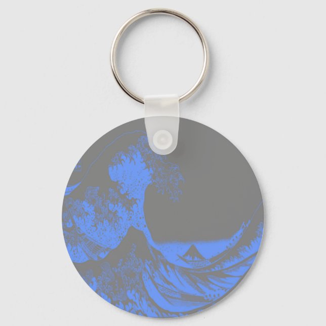 Chaveiro Excelente Onda Azul e Cinzas de Seafoam (Frente)