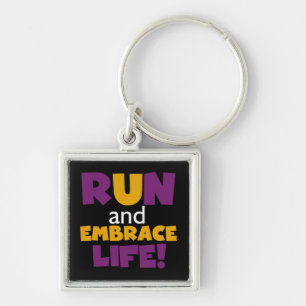 Chaveiro Executar Embrace Life Purple Yellow