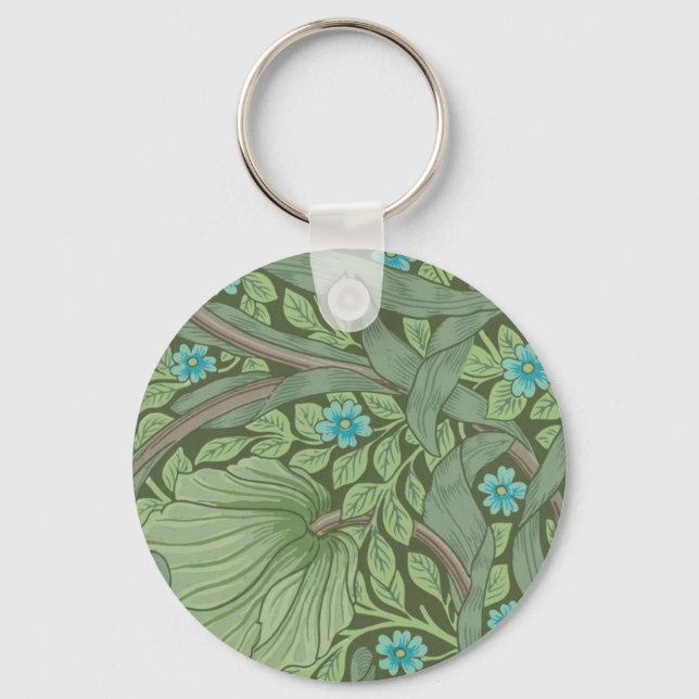 Chaveiro Exemplo de padrão de papel de parede com Forget-Me (Frente)