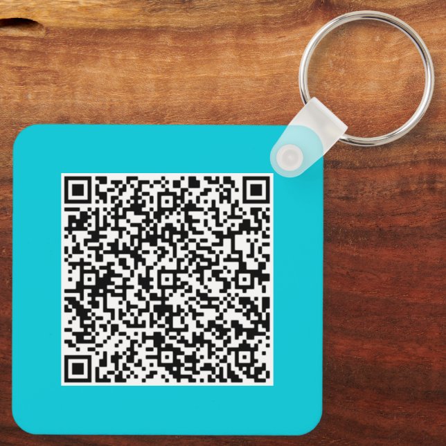 Chaveiro Exemplo de verificação de código QR personalizado (Verso)