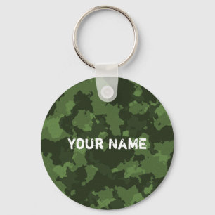 Chaveiro Exército Verde Camo Militar Personalizado