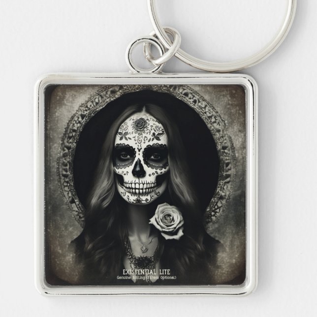 Chaveiro EXISTENCIAL LITE Vintage Femme Skull 2 (Frente)