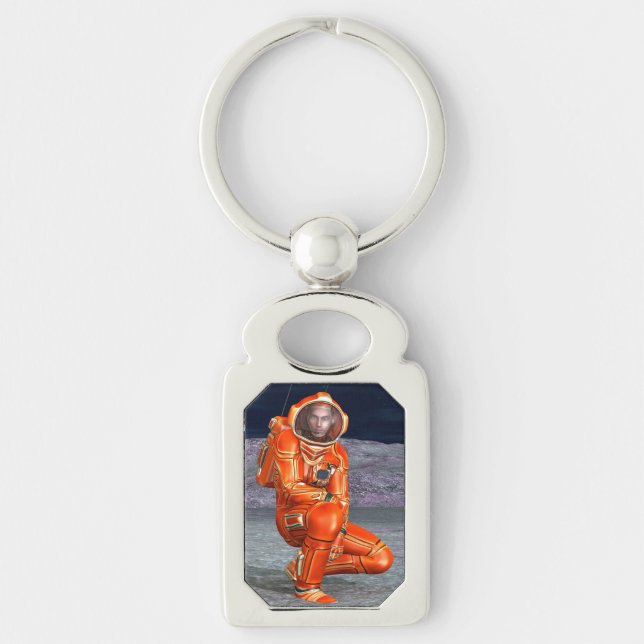 Chaveiro Explorador de Marte Astronauta Planeta Alien Arte  (Frente)
