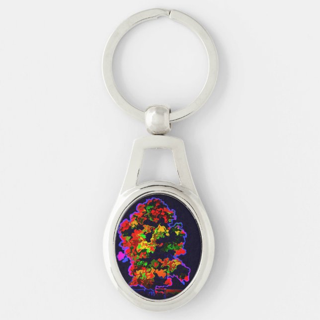 Chaveiro Explosão de árvore neon (Frente)