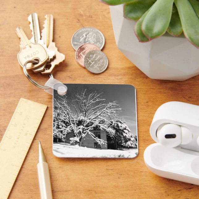 Chaveiro Explosão de inverno B+W (Mesa)