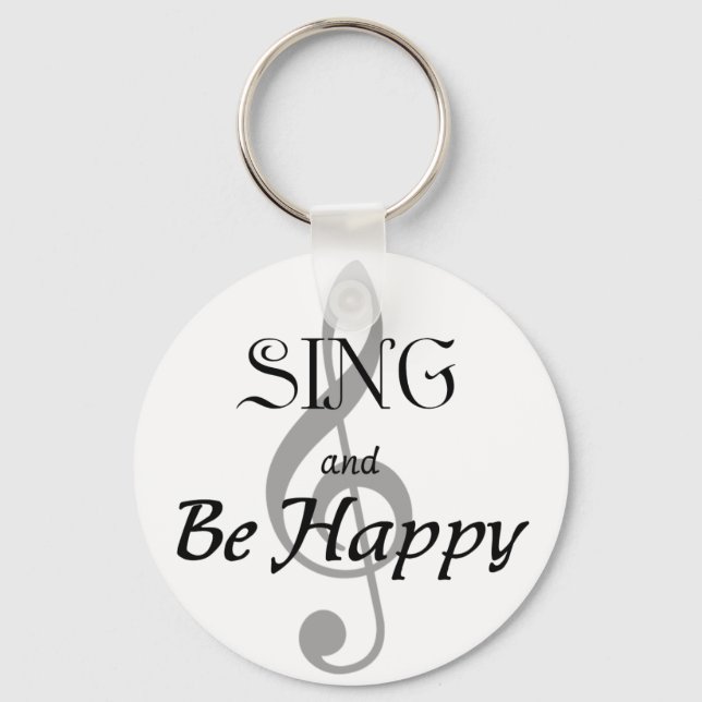 Chaveiro Expressões musicais "SING and Be Happy" (Frente)