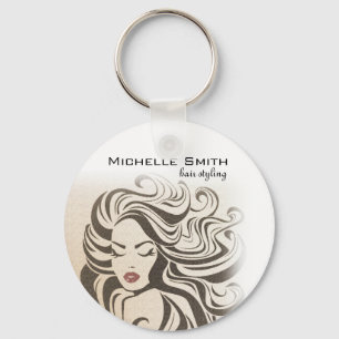 Chaveiro Extensões Hair Do Estilo De Cabelo De Onda Chic Se