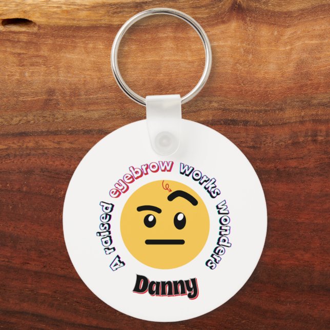 Chaveiro Eyebrow Sass: A Raised Eyebrow Works Wonders (Frente)