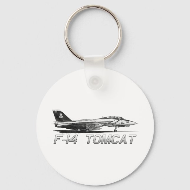 Chaveiro F14 Tomcat VF-103 Jolly Rogers - desenho (Frente)