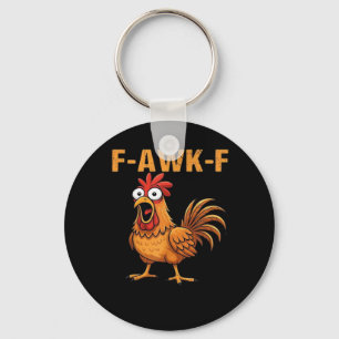 Chaveiro F-Awk-F Galinha F-Caw-F Galo Engraçado Humor Meme