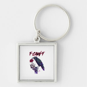 Chaveiro F-Caw-F Corvo Engraçado Corvo Temporada Assustador