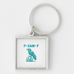 Chaveiro F-Caw-F Corvo Engraçado Gótico Retro Clássico