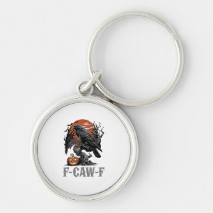Chaveiro F-Caw-F Corvo Gótico Engraçado Pássaro Halloween T