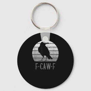 Chaveiro F-Caw-F Corvo Pássaro Retro Lua Vintage F-Caw-F